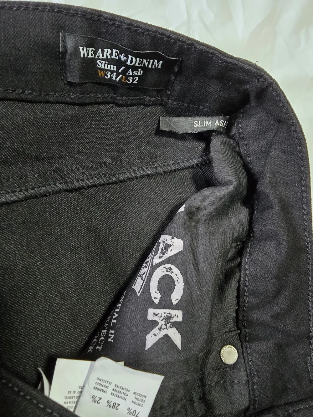 Buffalo‎ David Bitton Jeans Size 34x32 Black Men's Slim Ash  Jeans